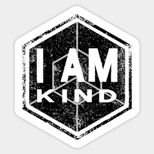 I AM Kind - Affirmation - Black Sticker